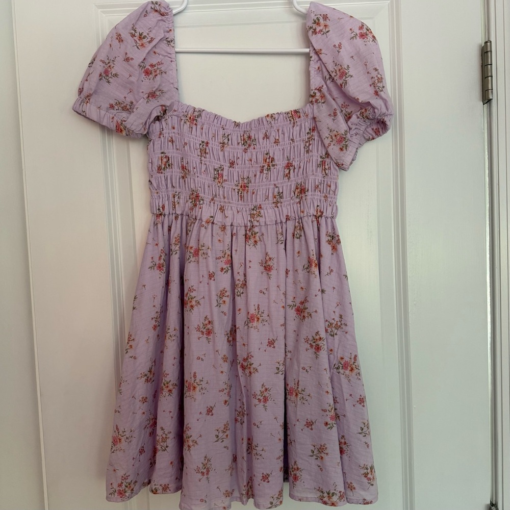 Altar'd State Lilac Floral Mini Dress